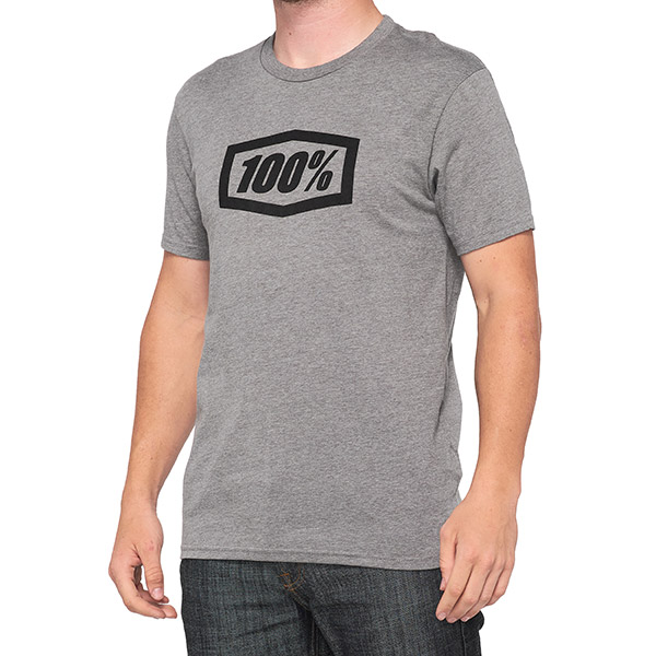 T-SHIRT 100% ESSENTIAL GUNMETAL HEATHER (TAGLIA M)