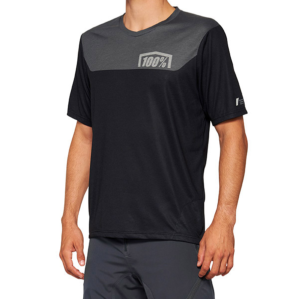 AIRMATIC MAGLIA A MANICHE CORTE BLACK/CHARCOAL - M