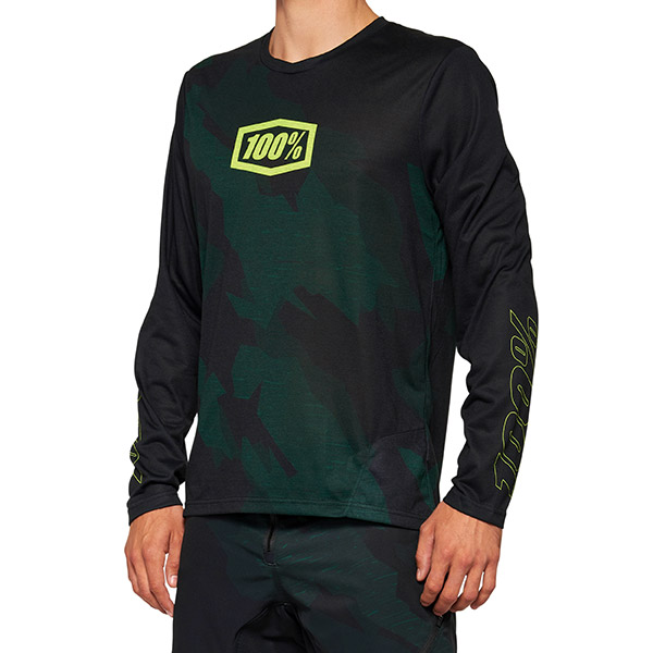 AIRMATIC LE MAGLIA A MANICHE LUNGHE BLACK CAMO - XL