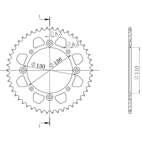 CORONA IN ALLUMINIO P420 - Z46 (DIS.00109)