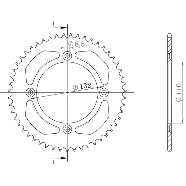 CORONA IN ALLUMINIO P428 - Z48 (DIS.00128)