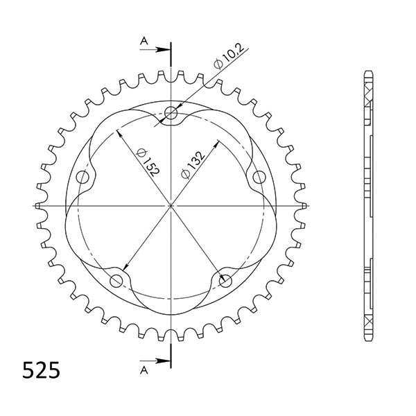 CORONA IN ALLUMINIO P525 - Z43 (DIS.00139)