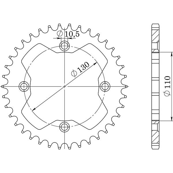 CORONA IN ACCIAIO P520 - Z38 (DIS.10318)