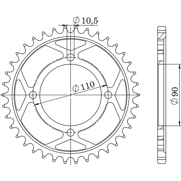 CORONA IN ACCIAIO P530 - Z38 (DIS.12402)