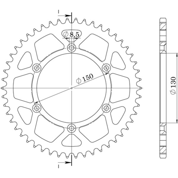 CORONA IN ALLUMINIO P520 - Z43 (DIS.13323)