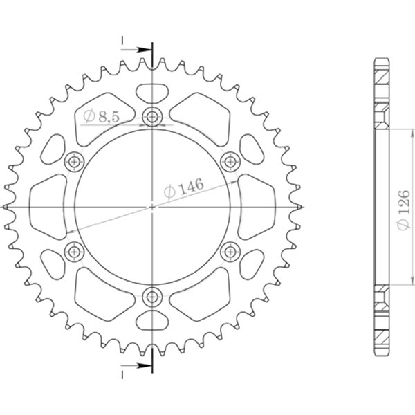 CORONA IN ALLUMINIO P520 - Z53 (DIS.15203)