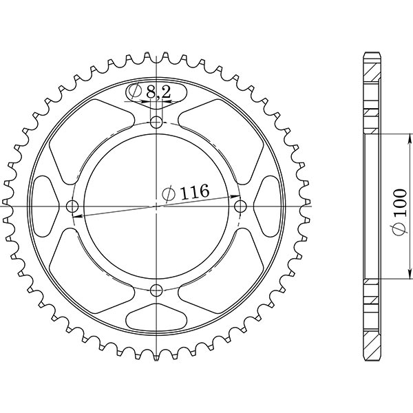 CORONA IN ALLUMINIO P428 - Z53 (DIS.17105)