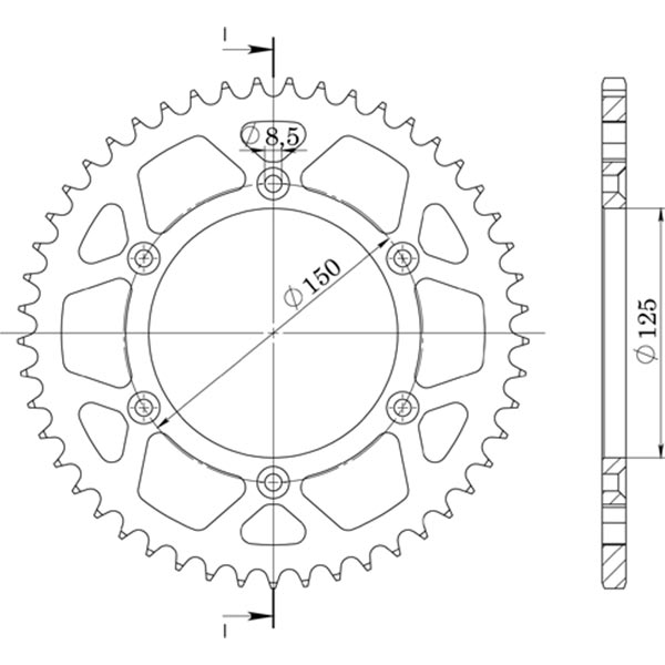 CORONA IN ALLUMINIO P520 - Z52 (DIS.72304)