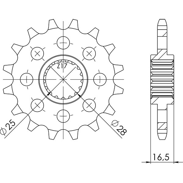 PIGNONE P525 - Z17 (DIS.73400)