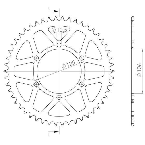 CORONA IN ALLUMINIO P520 - Z49 (DIS.87502)