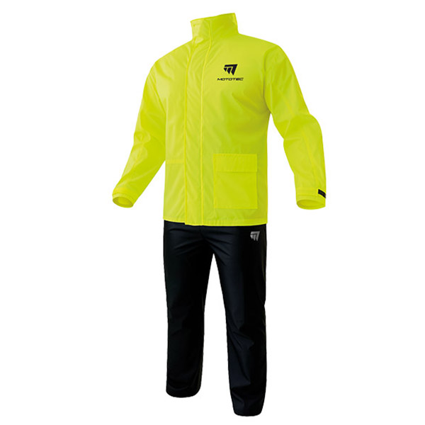 SET ANTIPIOGGIA MOTOTEC PERFECT DRY GIALLO-NERO (GIACCA E PANTALONI) - TAGLIA XXL