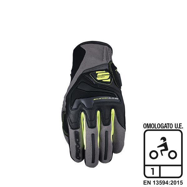 GUANTI FIVE RS4 GREY/FLUO YELLOW (S)
