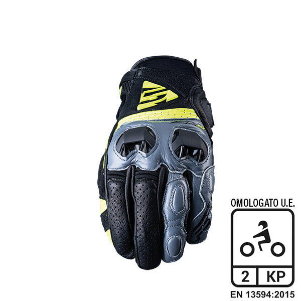 GUANTI FIVE SF2 GREY/FLUOYELLOW (S)