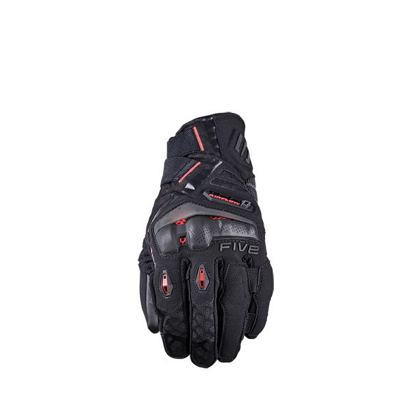 GUANTI FIVE TFX1 AIRFLOW SHORT BLACK / FLUO RED (S)
